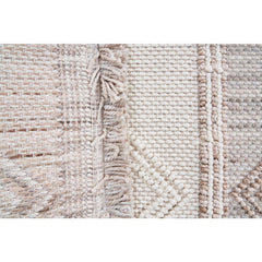 Cream Geometric Area Rug – Machine Made Flatweave Non Slip Carpet by Dolce Vita