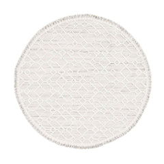 Cream Geometric Area Rug – Machine Made Rug with Ethnic Pattern, Non Slip