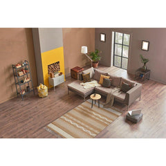 Handmade Jute Rug - Bornova Gold Classic Flatweave Area Rug by Dolce Vita