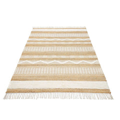 Handmade Jute Rug - Bornova Gold Classic Flatweave Area Rug by Dolce Vita