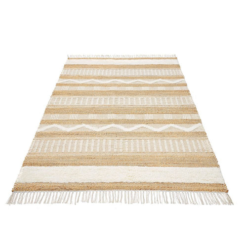 Handmade Jute Rug - Bornova Gold Classic Flatweave Area Rug by Dolce Vita