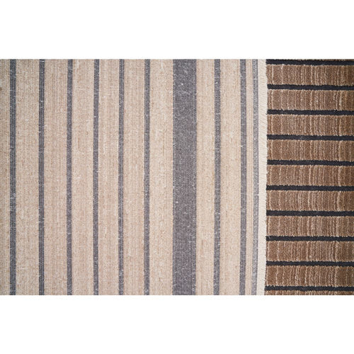 Viscose Area Rug – Machine Made Brown Frame Carpet for Living Room Luxury