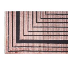 Copper Frame Area Rug – Machine Made Viscose Flatweave Carpet for Living Room