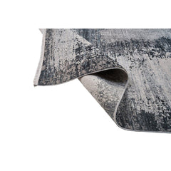 Modern Bamboo Area Rug – Anthracite Flatweave Machine Made Carpet Roll Style