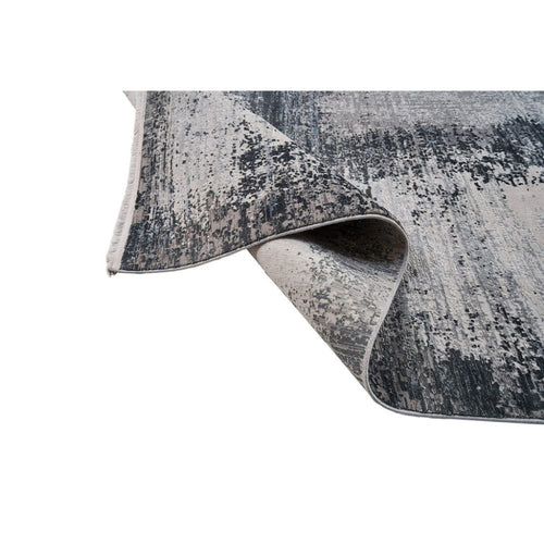 Modern Bamboo Area Rug – Anthracite Flatweave Machine Made Carpet Roll Style