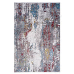 Bamboo Yarn Area Rug – Modern Grey Flatweave Machine Made Carpet by Dolce Vita
