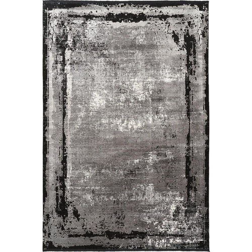 Modern Bamboo Area Rug – Black Flatweave Non Slip Machine Made Carpet