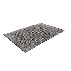 Bamboo Yarn Area Rug – Black Geometric Machine Made Durable Carpet by Dolce Vita