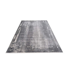 Modern Bamboo Area Rug – Machine Made Grey Flatweave Carpet for Luxury Home