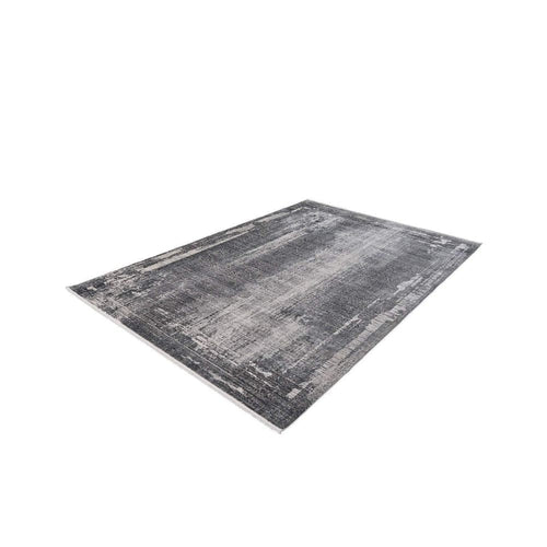 Modern Bamboo Area Rug – Machine Made Grey Flatweave Carpet for Luxury Home