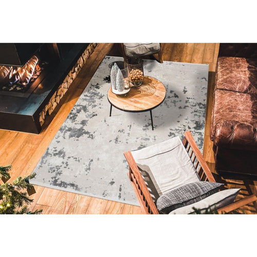 Modern Area Rug - Korat Grey Machine Made Flatweave Carpet by Dolce Vita