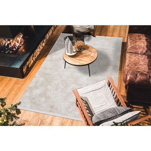 Modern Area Rug – Beige Machine Made Flatweave Rug With Non Slip Backing