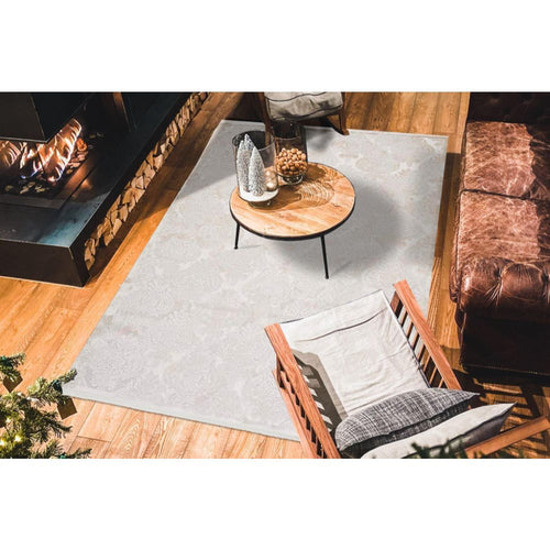 Beige Geometric Area Rug – Machine Made Rug | Stylish Flatweave Carpet by Dolce Vita