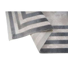 Grey Area Rug – Machine Made Frame Design Non Slip Durable Floor Covering