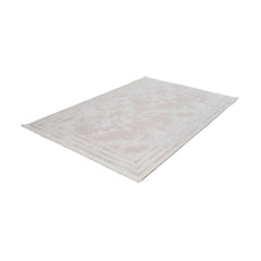 Beige Area Rug – Machine Made Frame Design With Anti Slip Pad For Living Room