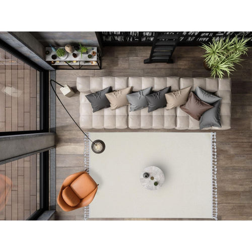 Modern Microfiber Rug – Machine Made Area Rug with 9mm Pile Height & Anti Slip Backing