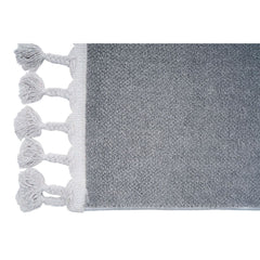Grey Microfiber Area Rug – Modern Machine Made Rug, 9 mm Pile Height, Dust Resistant