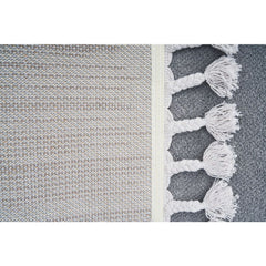 Grey Microfiber Area Rug – Modern Machine Made Rug, 9 mm Pile Height, Dust Resistant