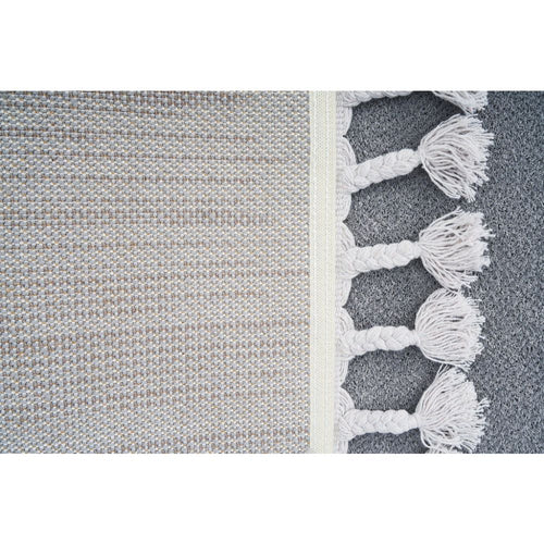 Grey Microfiber Area Rug – Modern Machine Made Rug, 9 mm Pile Height, Dust Resistant