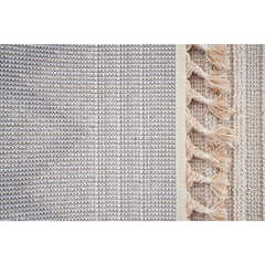 Cream Geometric Rug – Machine Made Area Rug with Scandinavian Style Design