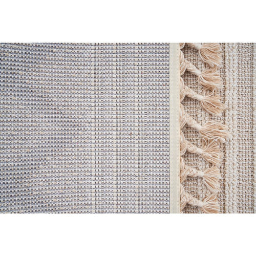 Cream Geometric Rug – Machine Made Area Rug with Scandinavian Style Design