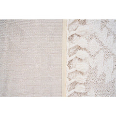 Cream Geometric Area Rug – Machine Made Rug With Scandinavian Style Carpet