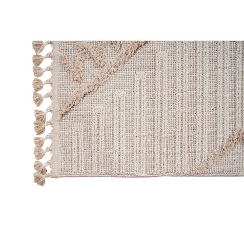 Geometric Area Rug – Machine Made Cream Rug with Scandinavian Style Design