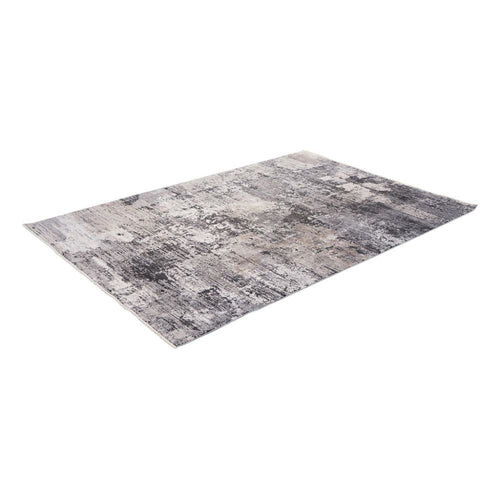 Modern Viscose Area Rug – Grey Machine Made Rug for Living Room Luxury