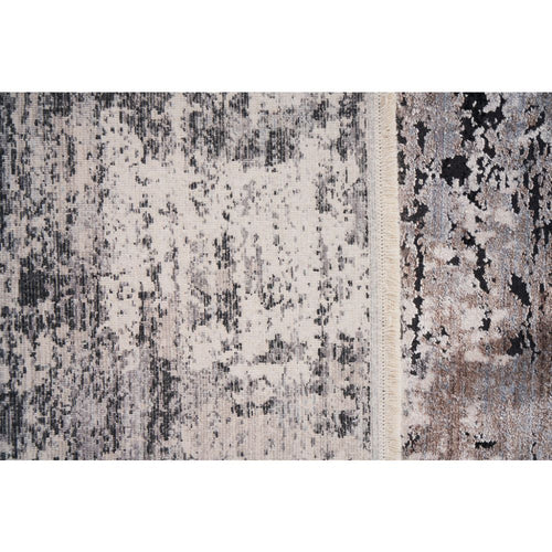 Modern Viscose Area Rug – Grey Machine Made Rug for Living Room Luxury