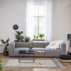 Grey Viscose Area Rug – Durable Machine Made Rug for Living Room by Dolce Vita