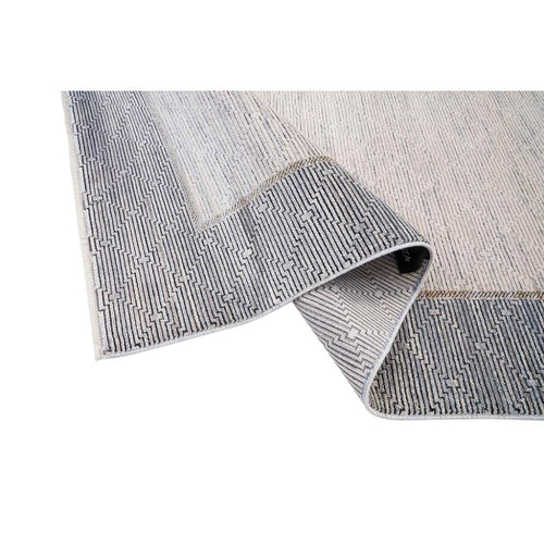 Grey Viscose Area Rug – Durable Machine Made Rug for Living Room by Dolce Vita