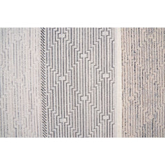 Grey Viscose Area Rug – Durable Machine Made Rug for Living Room by Dolce Vita