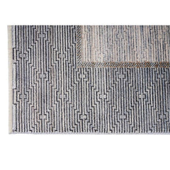 Grey Viscose Area Rug – Durable Machine Made Rug for Living Room by Dolce Vita