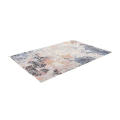 Modern Viscose Area Rug – Beige Machine Made Carpet for Living Room