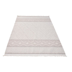 Cream Geometric Area Rug – Machine Made Rug | Scandinavian Style Carpet by Dolce Vita