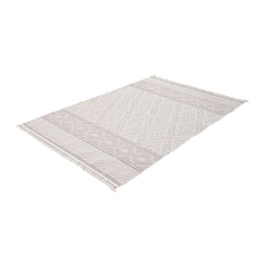 Cream Geometric Area Rug – Machine Made Rug | Scandinavian Style Carpet by Dolce Vita
