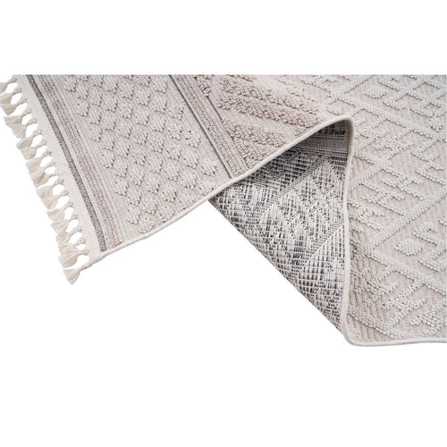 Cream Geometric Area Rug – Machine Made Rug | Scandinavian Style Carpet by Dolce Vita