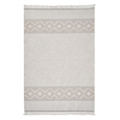 Cream Geometric Area Rug – Machine Made Rug | Scandinavian Style Carpet by Dolce Vita