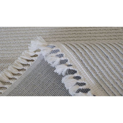 Grey Geometric Area Rug – Machine Made Flatweave Non Slip Floor Carpet by Dolce Vita