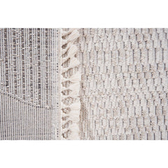 Cream Geometric Area Rug – Machine Made Rug with Scandinavian Style Carpet