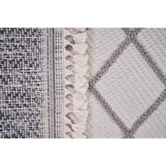 Cream Geometric Area Rug - Machine Made, Robot Vacuum Friendly & Anti Slip Carpet