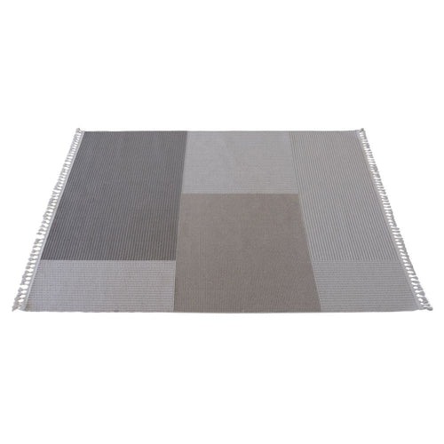 Cream Geometric Area Rug – Machine Made Rug | Scandinavian Style Carpet
