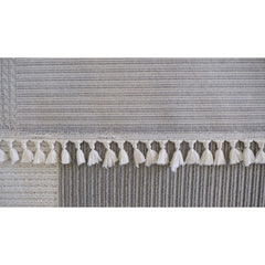 Cream Geometric Area Rug – Machine Made Rug | Scandinavian Style Carpet