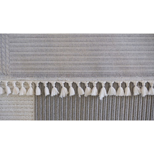 Cream Geometric Area Rug – Machine Made Rug | Scandinavian Style Carpet