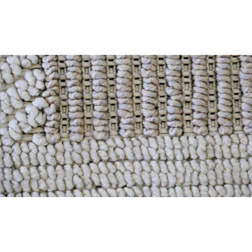 Geometric Area Rug – Machine Made Cream Carpet | Anti Slip, Easy Clean