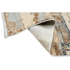 Modern Area Rug - Brown Machine Made Carpet With Soft Texture & 10mm Pile