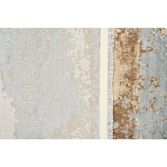 Modern Area Rug - Brown Machine Made Carpet With Soft Texture & 10mm Pile