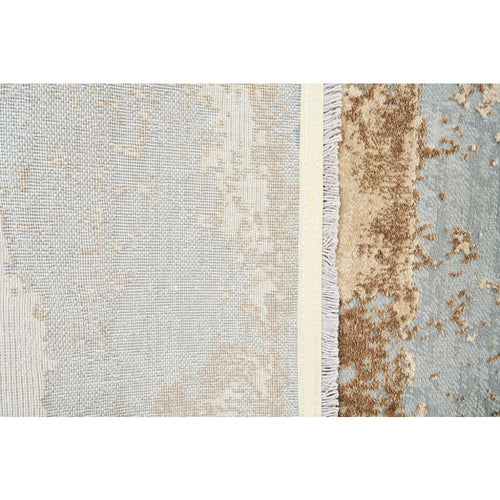 Modern Area Rug - Brown Machine Made Carpet With Soft Texture & 10mm Pile