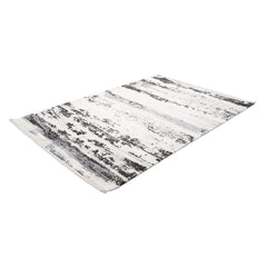Modern Area Rug – Black Machine Made Polypropylene Carpet with Soft Texture