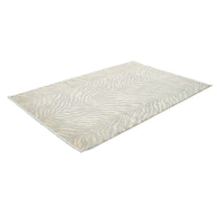 Modern Grey Area Rug - Machine Made Polypropylene Carpet With Soft Texture & 10 mm Pile Height